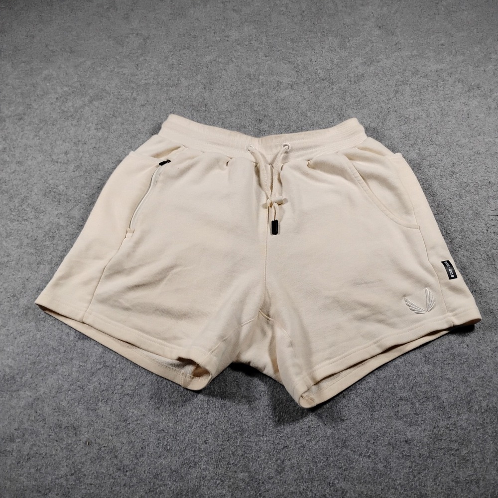 ASRV Men's DSG-0518 Cream Off-White French Terry Athletic Shorts Size S Gym